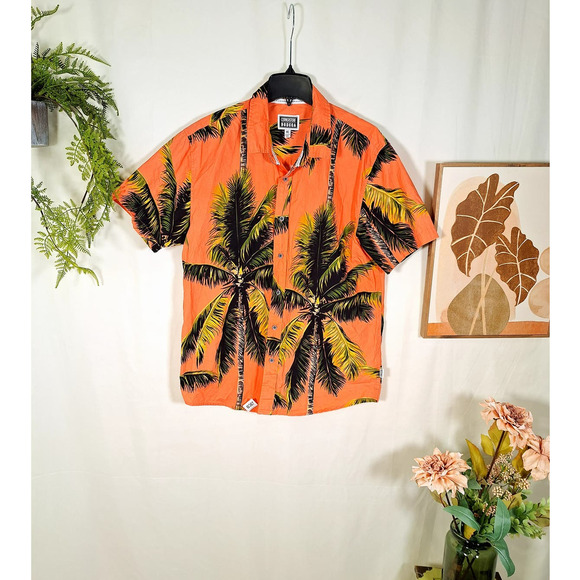 Cornerstone Bodega Other - Cornerstone Bodega Men's Hawaiian Shirt Pink with Palm Trees XL